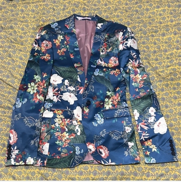 ASOS Petite Blue Floral Blazer